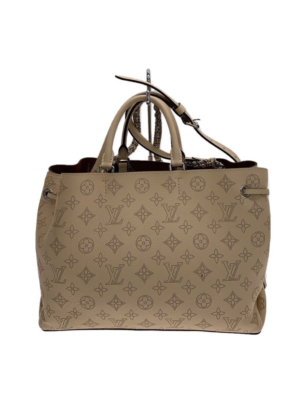 Louis Vuitton Bella Tote Bag Leather Beige All over